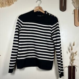 Black & White Striped Sweater By Ivanka Trump Size Small